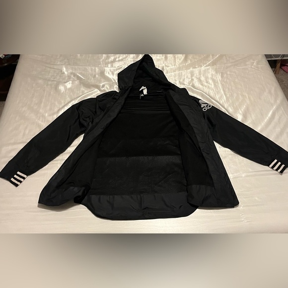 Adidas Windbreaker Jacket Black w Logo Men’s Medium - Picture 1 of 7